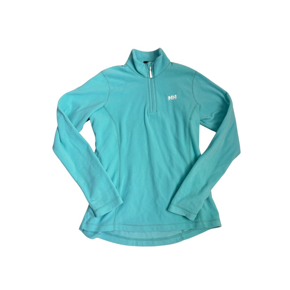 Helly Hansen Womens Polartec Fleece 1/4 Zip Pullover Turquoise Blue Size‎ M